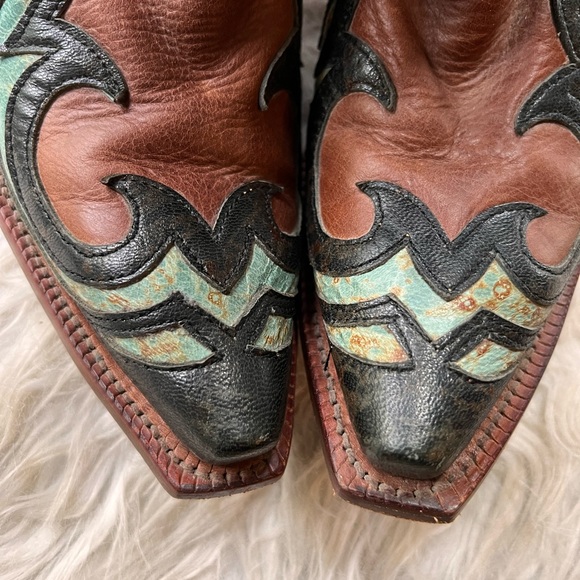 Tony Lama Cowgirl western leather boots size 7 - Picture 2 of 10
